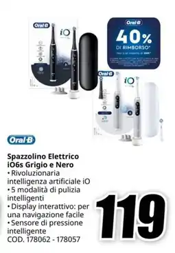 MediaWorld ORAL B Spazzolino Elettrico i06s Grigio e Nero offerta