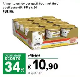Iper La Grande Alimento umido per gatti Gourmet Gold gusti assortiti PURINA offerta