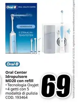 MediaWorld ORAL B Oral Center Idropulsore MD20 con refill offerta