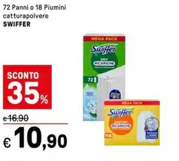 Iper La Grande 72 Panni o 18 Piumini catturapolvere SWIFFER offerta