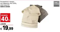 Iper La Grande Accappatoio in spugna con cappuccio, mis. S/XXL, colori assortiti ENRICO COVERI offerta