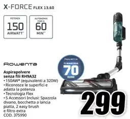 MediaWorld ROWENTA Aspirapolvere senza fili RH9A32 offerta