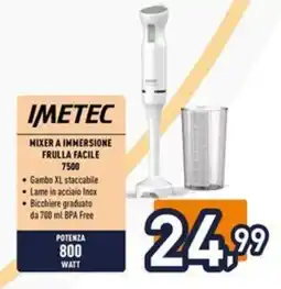 Iper La Grande IMETEC Mixer a immersione frulla facile 7500 offerta
