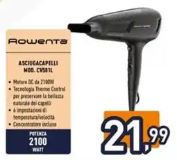 Iper La Grande Rowenta asciugacapelli HOD. CV581L offerta