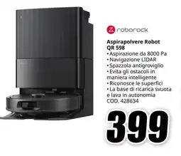 MediaWorld ROBOROCK Aspirapolvere Robot QR 598 offerta