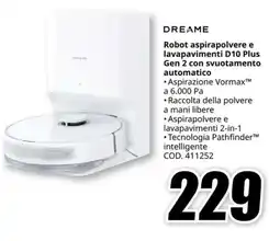 MediaWorld DREAME Robot aspirapolvere e lavapavimenti D10 Plus Gen 2 con svuotamento automatico offerta