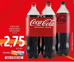 Spazio Conad COCA COLA original taste o zero zuccheri offerta