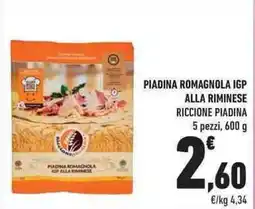 Conad Piadina romagnola igp alla riminese riccione piadina offerta