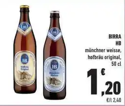 Conad BIRRA HB münchner weisse, hofbräu original offerta