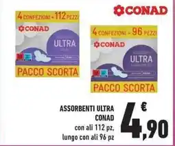 Conad Assorbenti ultra CONAD offerta