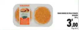 Conad Gran burger di pollo panato AMADORI offerta