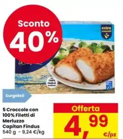 Eurospar 5 Croccole con 100% Filetti di Merluzzo Capitan Findus offerta
