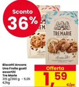 Eurospar Biscotti Ancora Uno Frolla gusti assortiti Tre Marie offerta