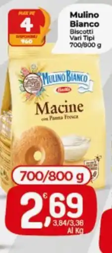 Crai Mulino Bianco Biscotti Vari Tipi offerta