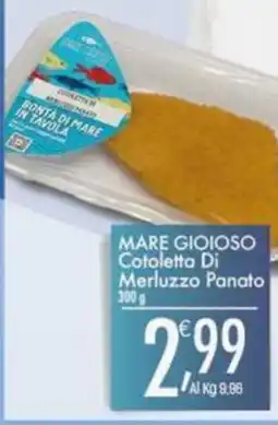 Crai Mare gioioso cotoletta di merluzzo panato offerta