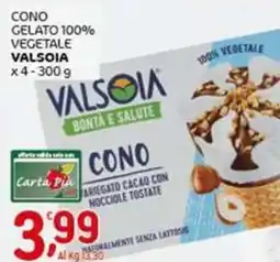 Crai Cono gelato 100% vegetale VALSOIA x4 offerta