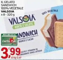 Crai Il gelato sandwich 100% vegetale VALSOIA offerta