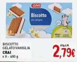 Crai Biscotto gelatovaniglia CRAI x 8 offerta