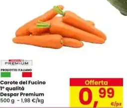 Eurospar Carote del Fucino 1º qualità Despar Premium offerta