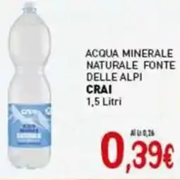 Crai Acqua minerale naturale fonte delle alpi CRAI offerta