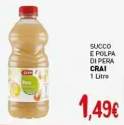 Crai Succo e polpa di pera CRAI offerta