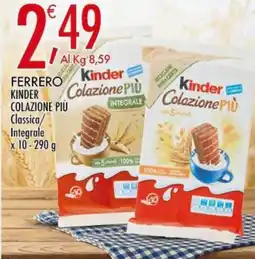 Crai Ferrero kinder colazione più offerta
