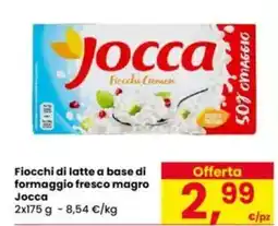 Eurospar Fiocchi di latte a base di formaggio fresco magro Jocca offerta