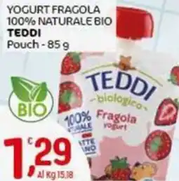 Crai Yogurt fragola 100% naturale bio TEDDI offerta
