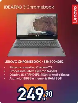 Unieuro LENOVO CHROMEBOOK - 82N4004DIX offerta
