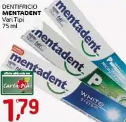 Crai Dentifricio MENTADENT Vari Tipi offerta
