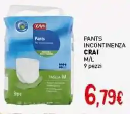 Crai Pants incontinenza CRAI offerta