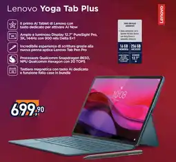 Unieuro LENOVO YOGA TAB PLUS ZAEG0015IT offerta