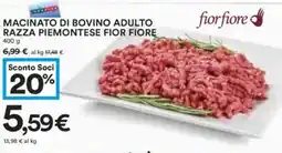 Coop Superstore Macinato di bovino adulto razza piemontese FIOR FIORE offerta