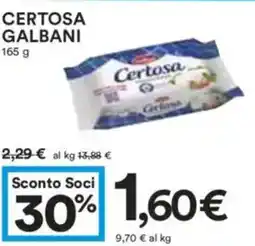 Coop Superstore Certosa GALBANI offerta