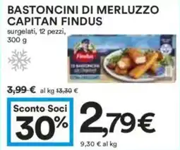 Coop Superstore Bastoncini di merluzzo capitan FINDUS offerta