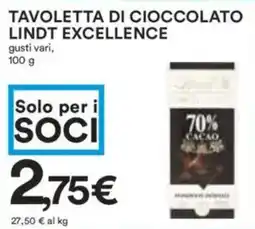 Coop Superstore Tavoletta di cioccolato LINDT EXCELLENCE offerta