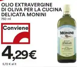 Coop Superstore Olio extravergine di oliva per la cucina delicata MONINI offerta