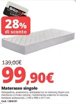 Brico Io Materasso singolo offerta