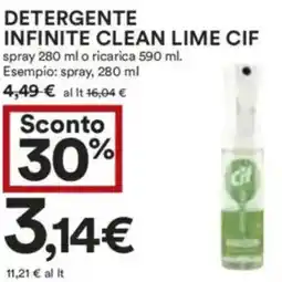 Coop Superstore Detergente infinite clean lime CIF offerta