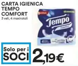 Coop Superstore Carta igienica tempo comfort offerta