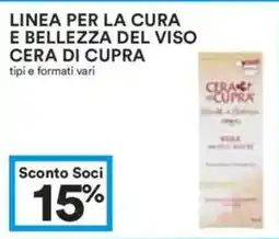 Coop Superstore Linea per la cura e bellezza del viso CERA DI CUPRA offerta