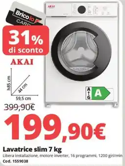 Brico Io AKAI Lavatrice slim offerta