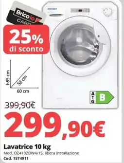 Brico Io Lavatrice 10 kg offerta