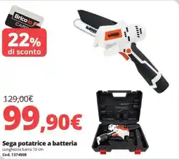 Brico Io Sega potatrice a batteria offerta