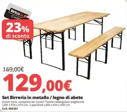 Brico Io Set Birreria in metallo / legno di abete offerta