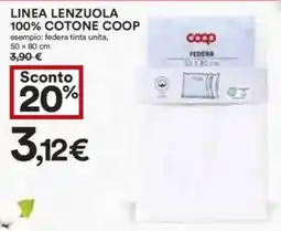 Coop Superstore Linea lenzuola 100% cotone COOP offerta