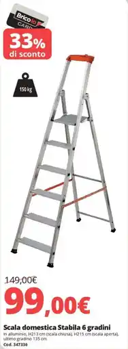 Brico Io Scala domestica Stabila 6 gradini offerta