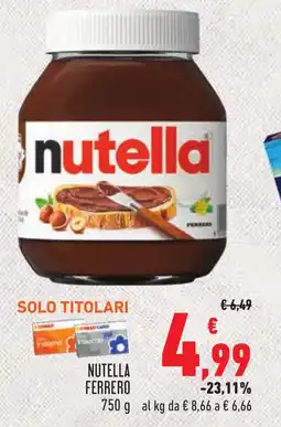 Conad Nutella FERRERO offerta