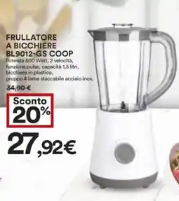 Coop Superstore Frullatore a bicchiere BL9012-GS COOP offerta