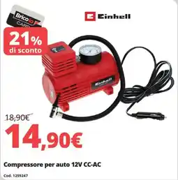Brico Io Einhell Compressore per auto 12V CC-AC offerta